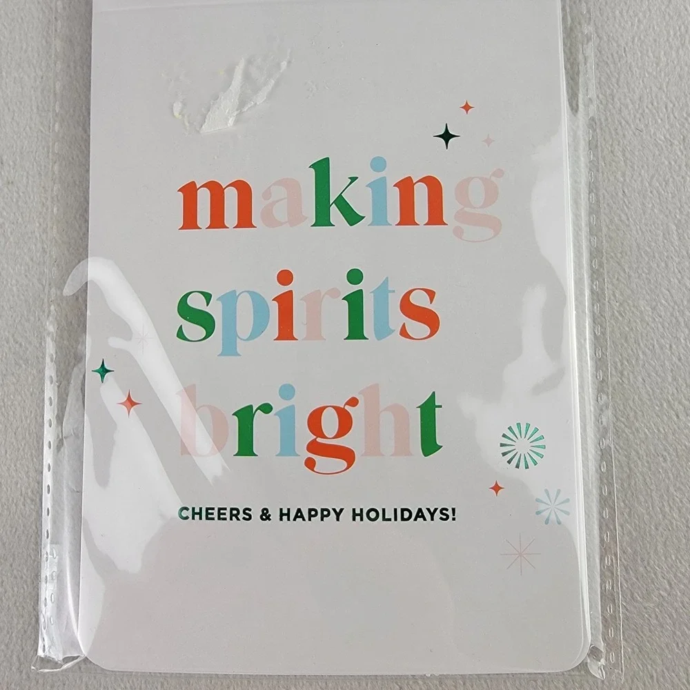 Making Spirits Bright Wine Bottle Gift Tags Cheers Holiday Hostess Party Present